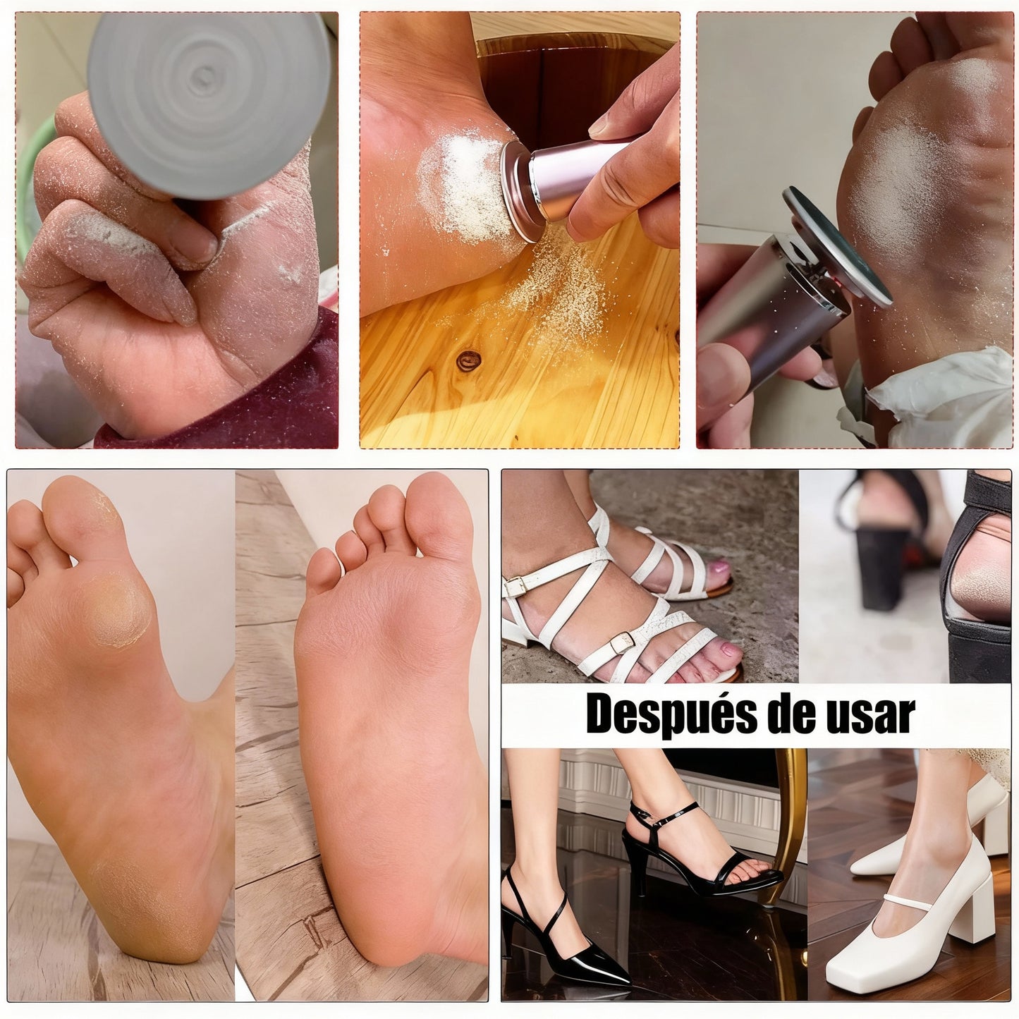 Lima eléctrica para pies – pedicura y anti-callosidades.